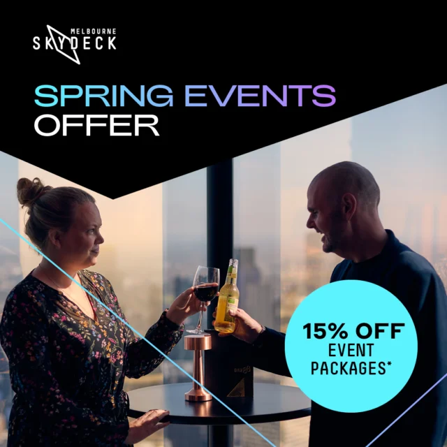 Host your next event at the ultimate venue amidst the clouds! This spring enjoy a fantastic 15% off all event packages if you book an event date up to November 16th, 2025!* Perfect for celebrating an end of year corporate function, birthday celebration, or special milestone. Make the most of this offer today!

*T&Cs apply. See website for full details. 

Enquire now in the link in the bio. 

#Events #MelbourneVenue #EurekaTower #MelbourneViews #EventSpace