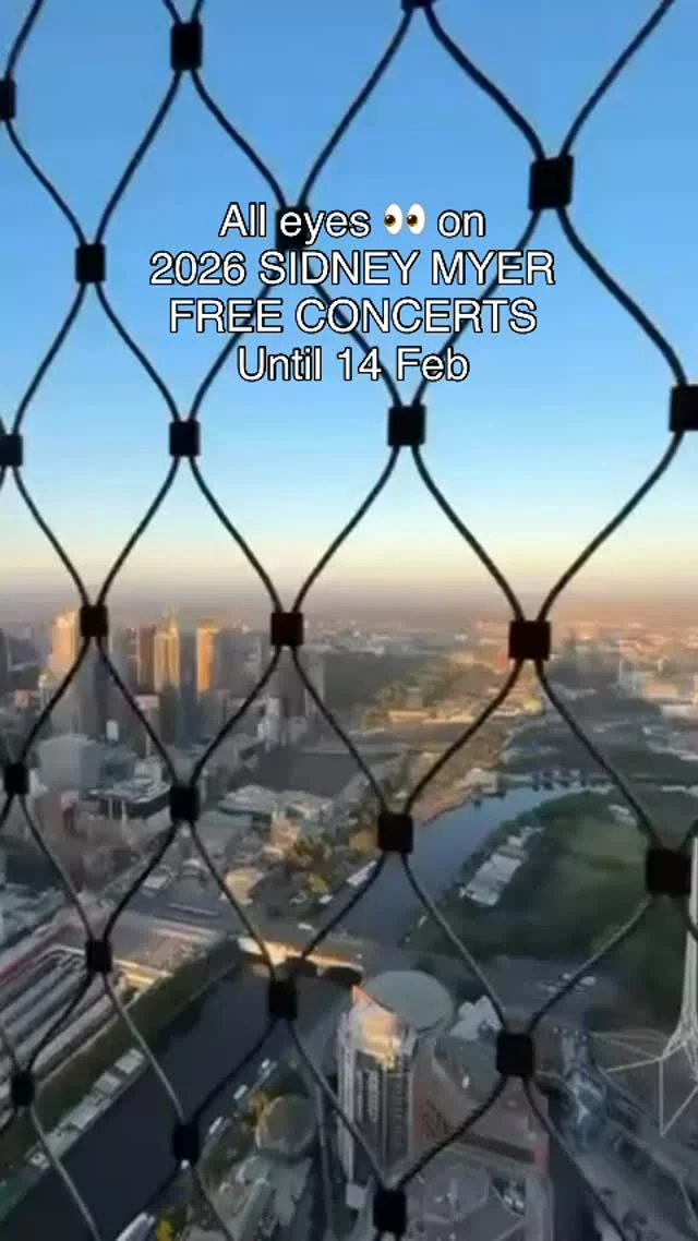 🎶 All eyes 👀 on 2026 SIDNEY MYER FREE CONCERTS. 🎶

Summer Nights. Live Music. And YES, it’s FREE!

Melbourne’s iconic Sidney Myer Music Bowl is the place to be this week. Enjoy a series of FREE concerts under the stars, packed with amazing performances, relaxed vibes, and the unbeatable energy of Melbourne evenings.

TONIGHT:
@melbournesymphonyorchestra Presents
AUSTRALIAN YOUTH ORCHESTRA
🎼 Fire & Fantasy
🗓️ 11 February, 7.30pm AEDT

Kick back and enjoy an unforgettable night of music — and it’s just a short stroll from Melbourne Skydeck. Why not start your evening with us? Enjoy a drink at our happy hour and take a leisurely walk down to the Bowl for the concert! 🍹🎶

#MelbourneSkydeck #sidneymyermusicbowl #whatsonmelb #melbourne #MSO