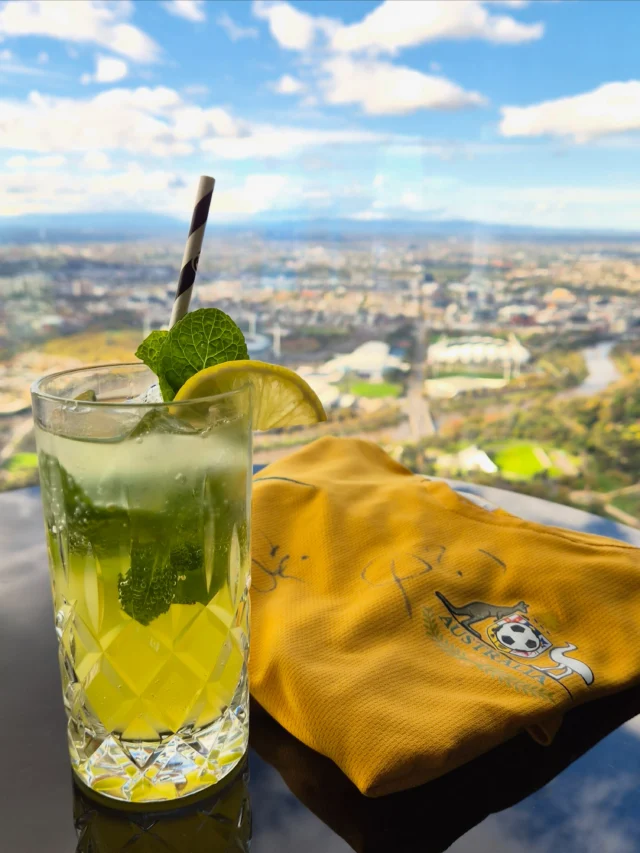 ⚽️ Heading into the city to cheer on the Socceroos this weekend? 🇦🇺

Make your match weekend even better with a visit to Melbourne Skydeck and sip on our limited-edition SOCCEROOS Mojito! 🍹

Take in the best views of Melbourne, soak up the pre or post game excitement, and raise a glass to the green and gold. 🙌

📍 Available for a LIMITED TIME ONLY at Bar 88 @MelbourneSkydeck

Tag your game-day crew and we’ll see you at the top! ⚽️✨

#MelbourneSkydeck #whatsonmelb #visitmelbourne #melbournebar #socceroos
