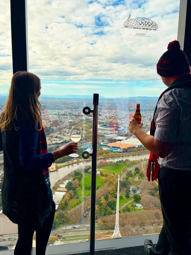 🏈 ⚽️ Footy Fever at Melbourne Skydeck!

Heading to the game? Start or finish your match day with Melbourne’s highest view. For a limited time, enjoy Skydeck entry + a house beer or wine for just $25.*

Take in breathtaking 360° views from Level 88 and see Melbourne’s sporting capital from a whole new perspective.

Why You’ll Love It 
✓ Skydeck entry for just $25* 
✓ Includes a house beer or wine 
✓ Unrivalled panoramic views of Melbourne 
✓ Available all day, every day – including weekends 
✓ Perfect before or after the game

Want more? Upgrade for just $20 extra and experience both The Edge and Voyager Theatre.

Simply quote “Footy Fever” or show your team colours, scarf or beanie on arrival.

📍 Walk-up purchases only
🍻 Available all day, every day
🏟️ Limited time only

* Terms & Conditions apply

#MelbourneSkydeck #FootyFever #whatsonmelb #visitmelbourne #Melbourne